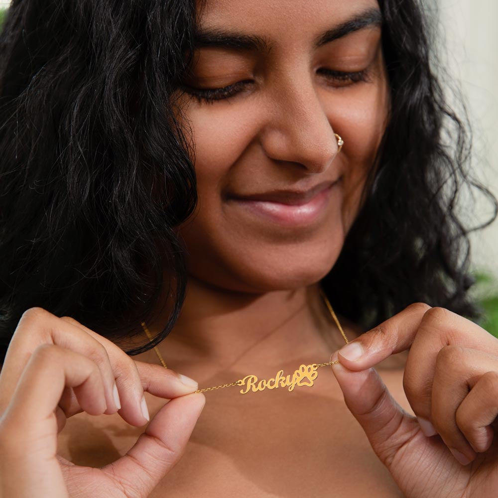 Personalized Name Necklace for the Paw-somly Perfect Mom