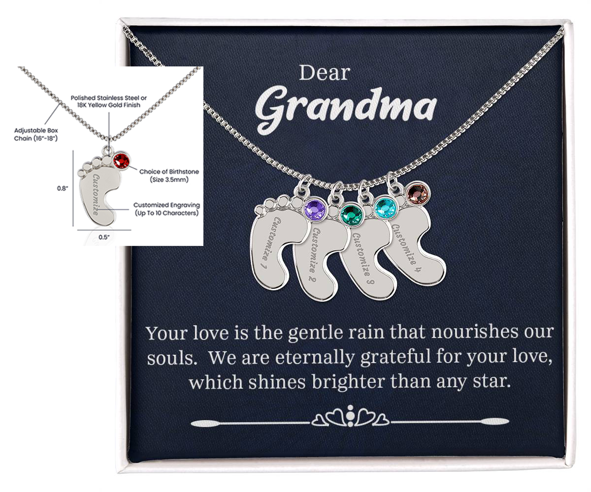 Grandma's Custom Birthstone Necklace