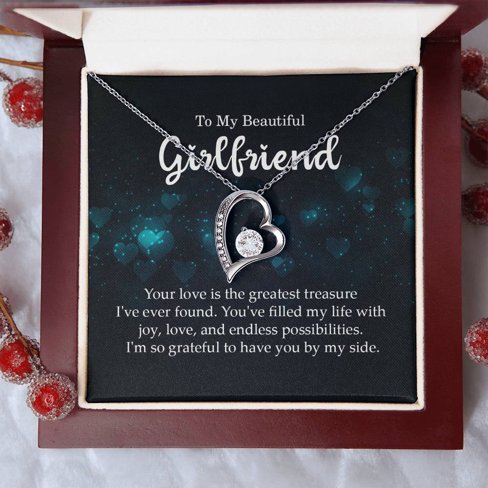 To My Beautiful Girlfriend - Forever Love Necklace