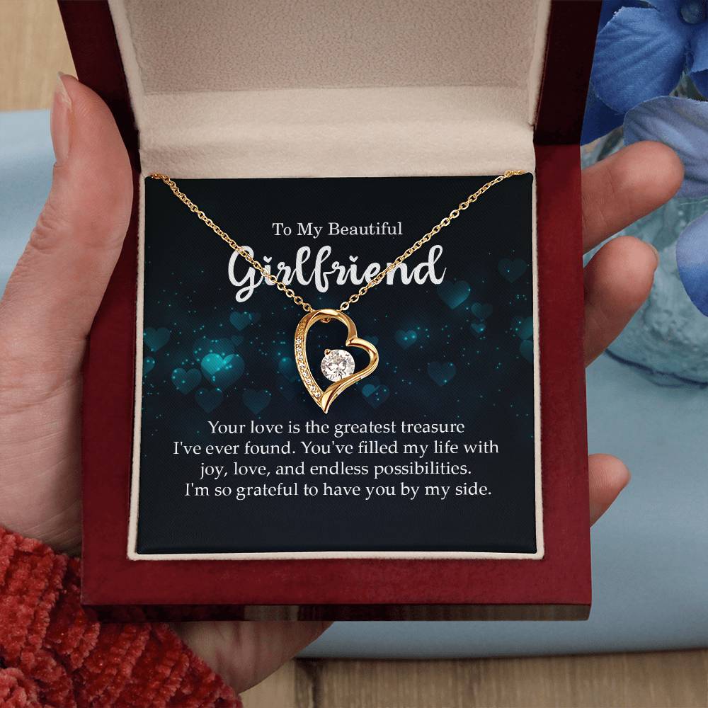 To My Beautiful Girlfriend - Forever Love Necklace