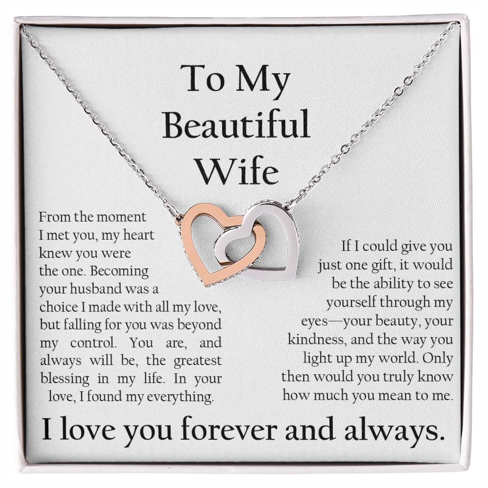 I Love you Forever Double Heart Necklace