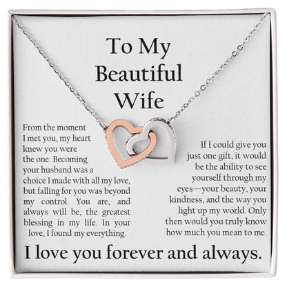 I Love you Forever Double Heart Necklace