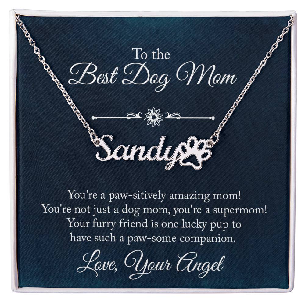 Personalized Name Necklace for the Paw-somly  Perfect Mom