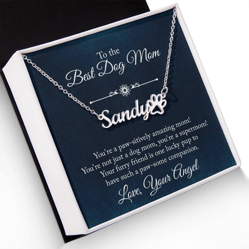 Personalized Name Necklace for the Paw-somly  Perfect Mom