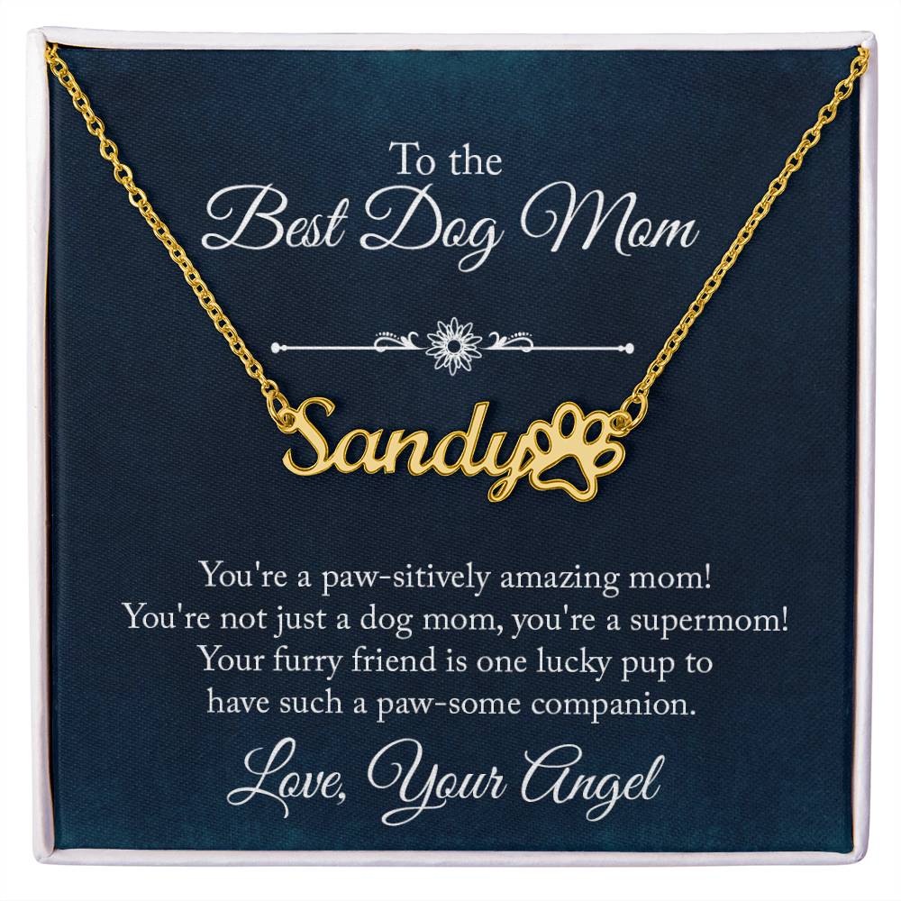 Personalized Name Necklace for the Paw-somly  Perfect Mom