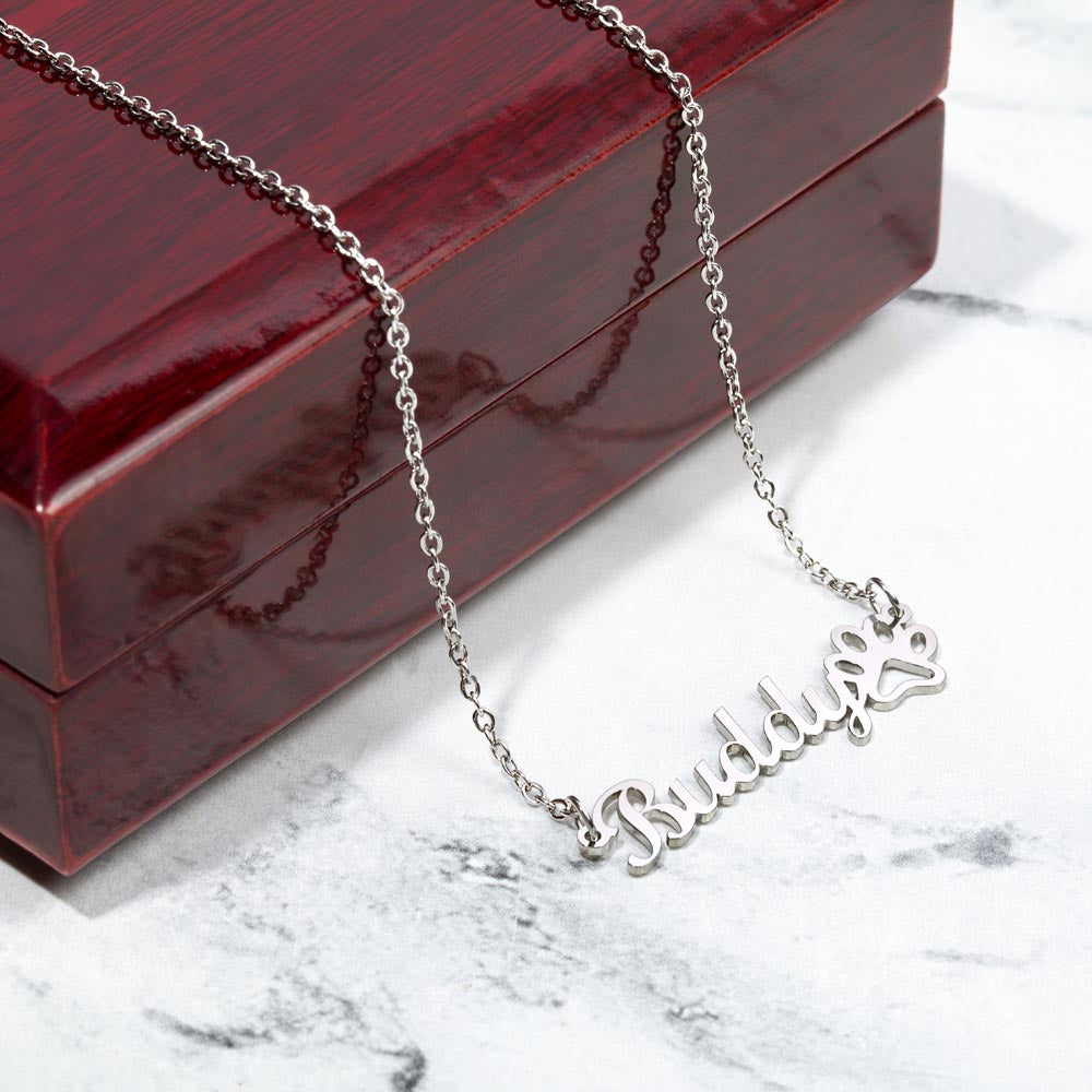 Personalized Name Necklace for the Paw-somly  Perfect Mom