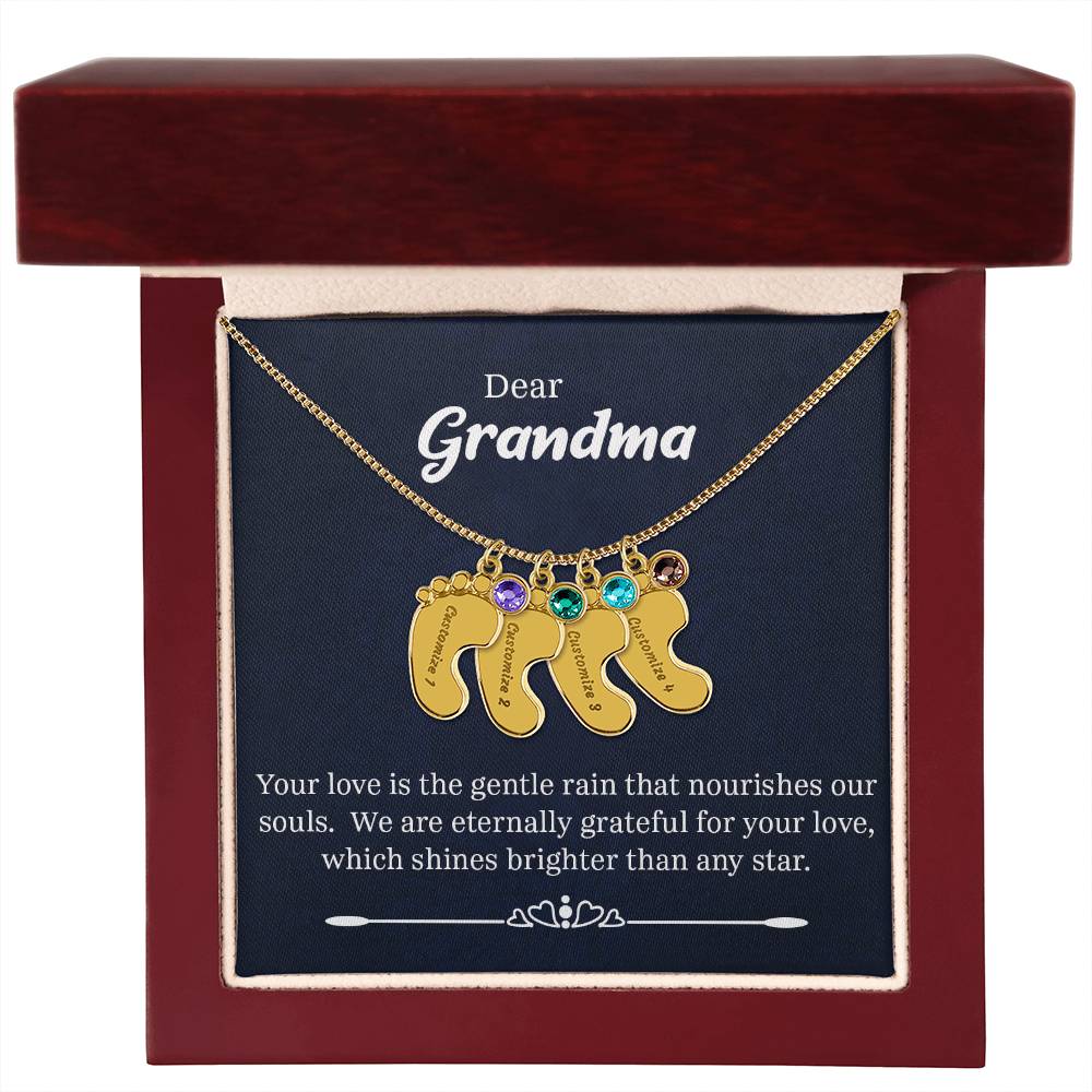 Grandma's Custom Birthstone Necklace