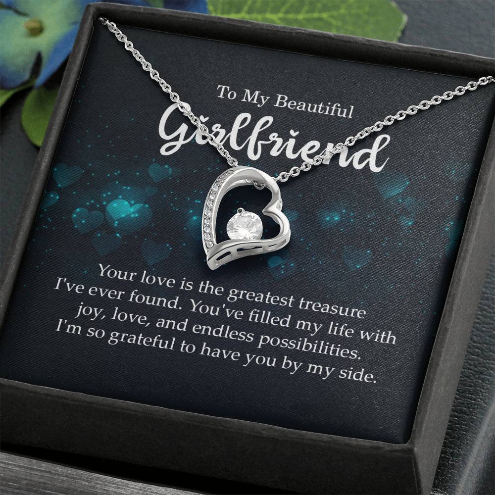 To My Beautiful Girlfriend - Forever Love Necklace