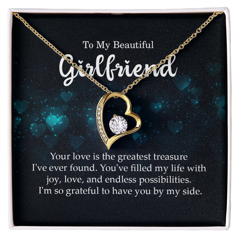 To My Beautiful Girlfriend - Forever Love Necklace